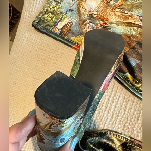 NEW Dolls Kill Da Vincis Demons Thigh High Boots Satin Size 10 NWOT - Picture 8 of 9